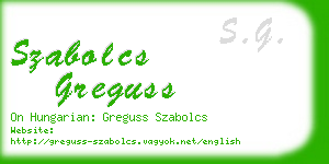 szabolcs greguss business card